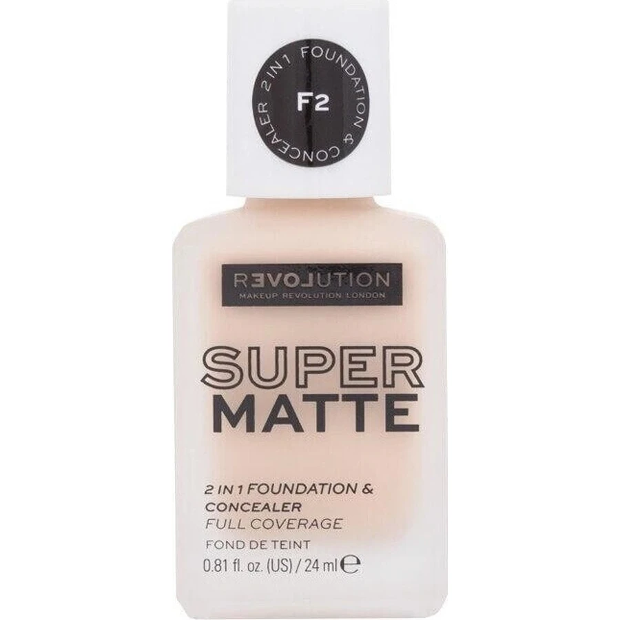 Revolution Relove, Supermatte Foundation F2, макияж 1×24 мл, макияж: цены и характеристики
