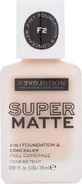 Revolution Relove, Тональна основа під макіяж Supermatte F2, 1×24 мл, макіяж