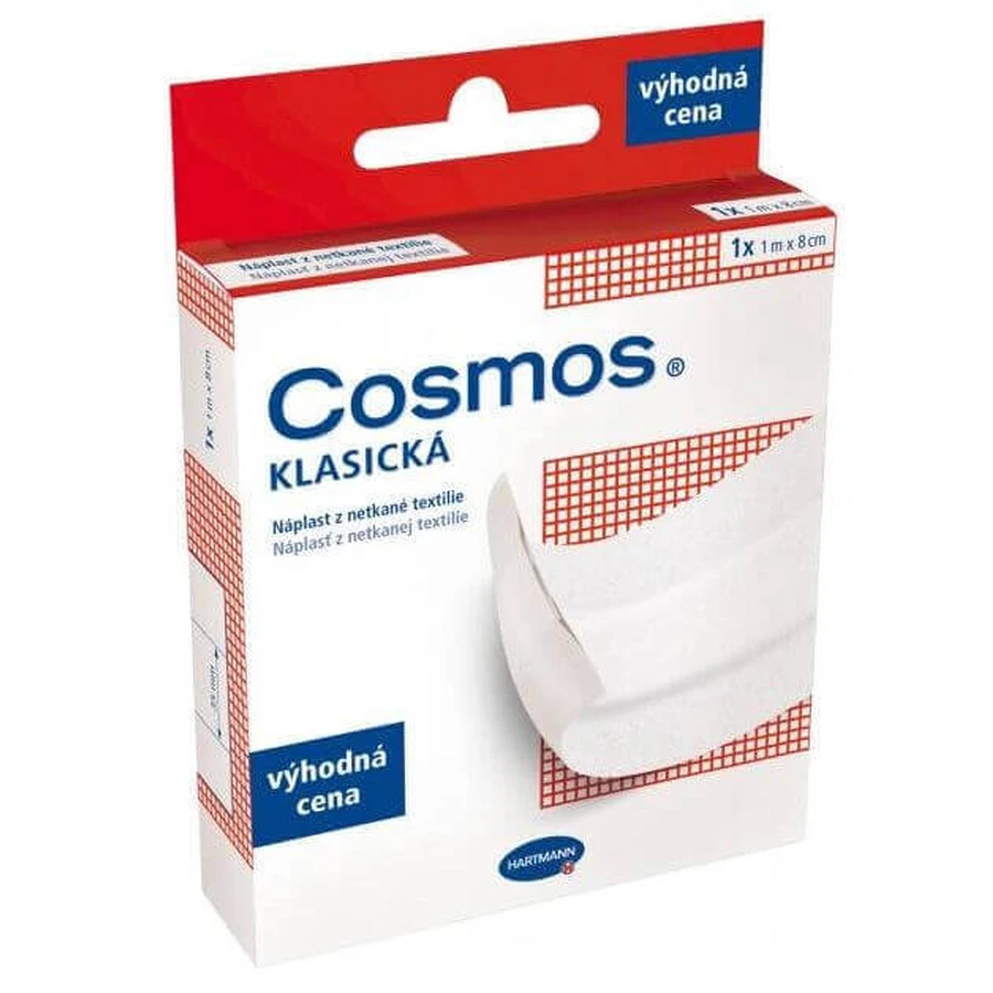Hartmann Cosmos classic Нетканий пластир 1м х 8 см білий: ціни та характеристики