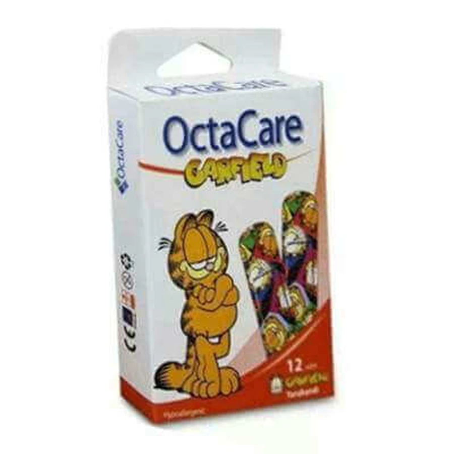 Пластирі, Garfield, 19x72 мм, 12 штук, Octacare: ціни та характеристики