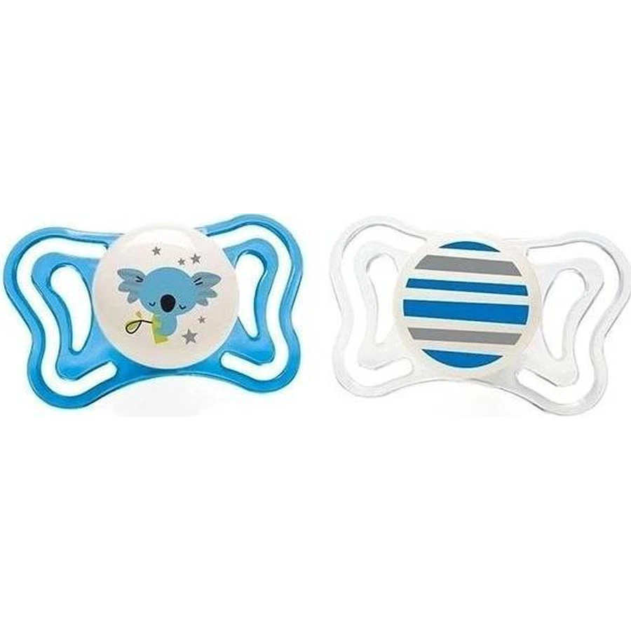 CHICCO Physio Light силиконовая пустышка nony для мальчика 2 шт, 2-6 м+ 1×2 шт, ортодонтическая пустышка: цены и характеристики