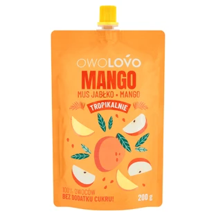 Owolovo Tropically Mango Apple Манговый мусс в тюбике, 200 г СКОРОЕ ДАТИРОВАНИЕ