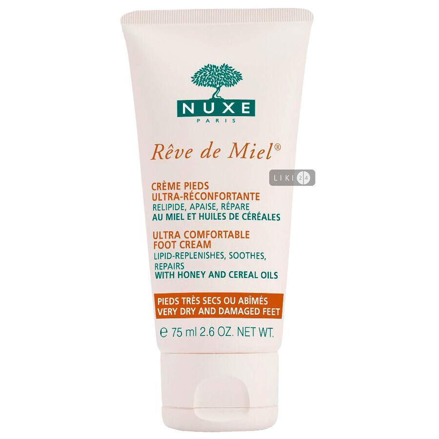 Питательный крем для ног Nuxe Reve de Miel Ultra Comfortable Foot Cream Медовая мечта 75 мл: цены и характеристики