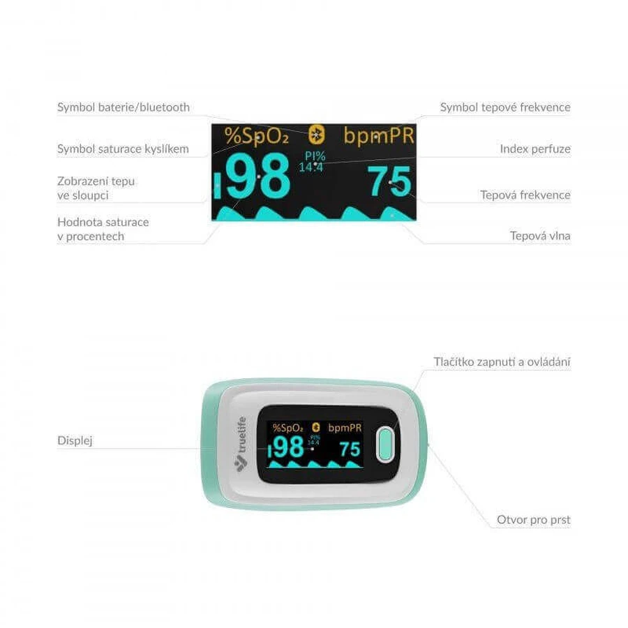 Пульсоксиметр TrueLife Oximeter X5 BT с Bluetooth: цены и характеристики