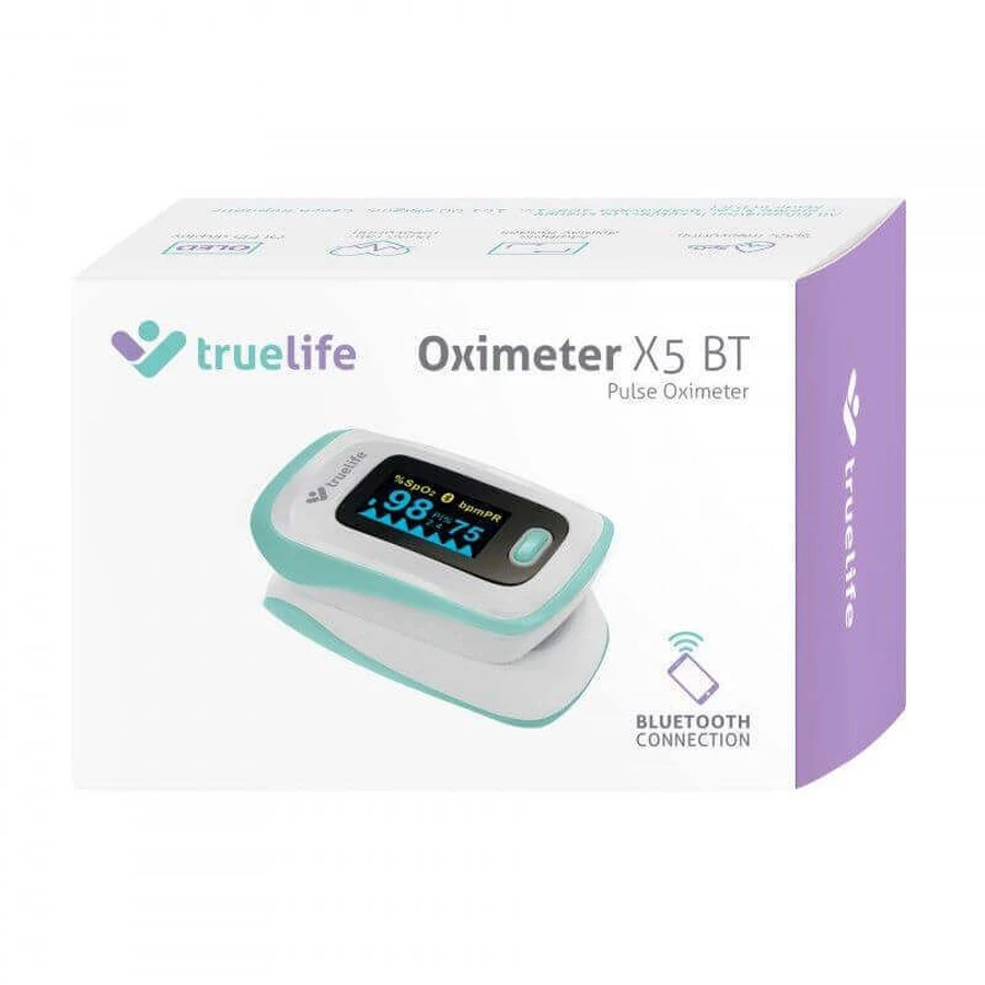 Пульсоксиметр TrueLife Oximeter X5 BT с Bluetooth: цены и характеристики