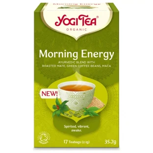 Органический утренний энергетический чай, 17 пакетиков, Yogi Tea