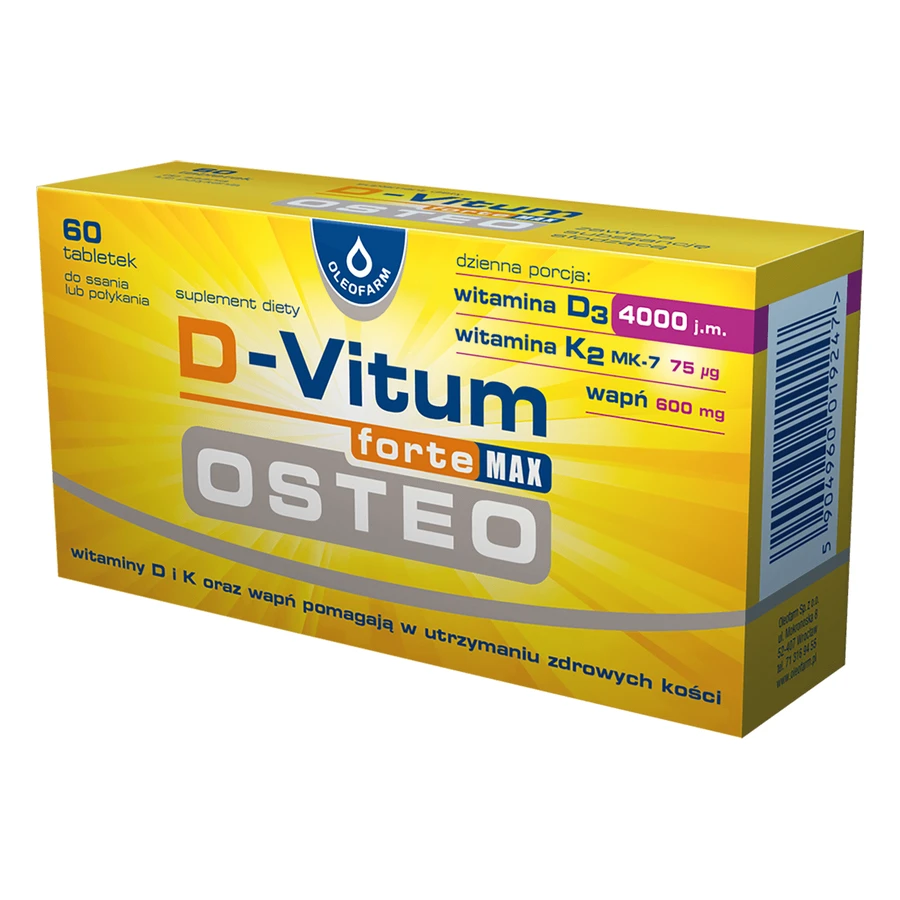 D-Vitum Forte MAX Osteo, 60 таблеток: цены и характеристики