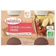 Фруктовые закуски Babybio яблоко, клубника 2 x 130 г