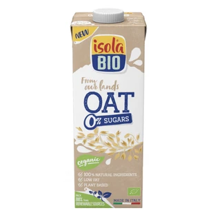 Органічний вівсяний напій 0% цукру, 1л, Isola Bio