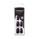 Накладные ногти Impress, All Black Medium Coffin, Kiss