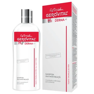 Шампунь проти лупи Gerovital H3 Derma+, 200 мл, Farmec