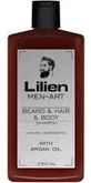 Lilien Men Art шампунь для бороди, волосся та тіла білий 250 мл