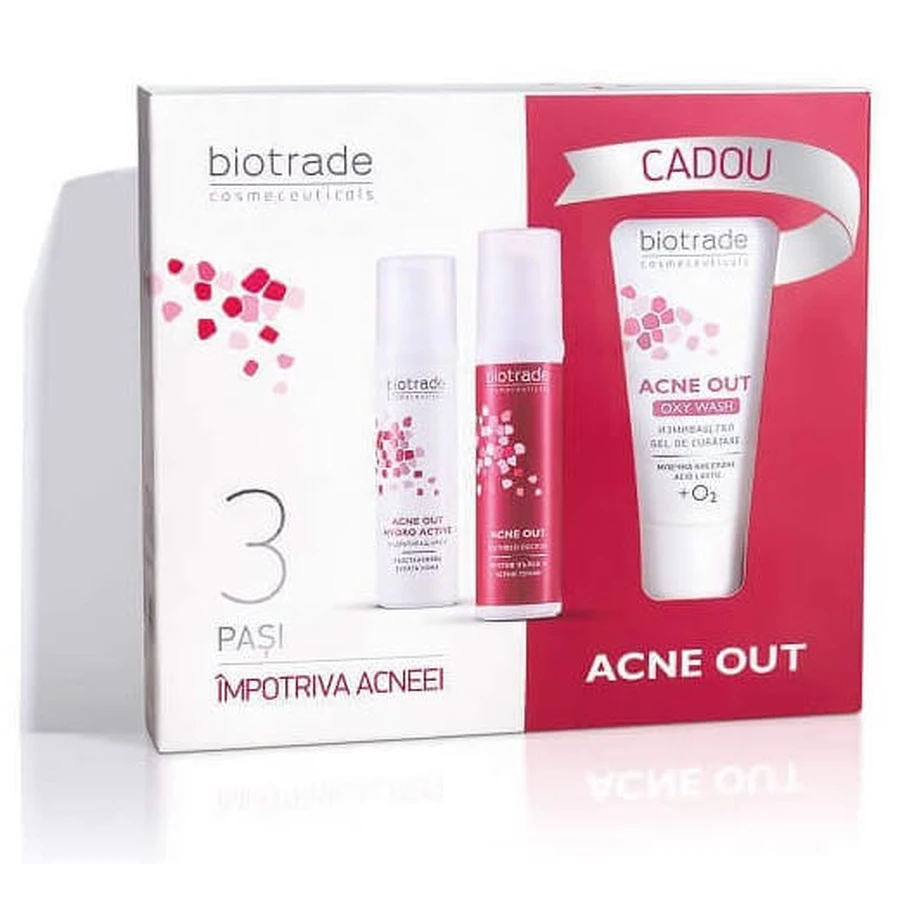 Набор Biotrade Acne Out: Гель для умывания Oxy Wash, 50 мл + Лосьон Active Lotion, 60 мл + Крем Hydro Active Cream, 60 мл: цены и характеристики