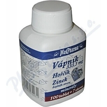 MedPharma CALCIUM 333,3 мг + магний + цинк 1×37 табл, кальций + магний + цинк: цены и характеристики