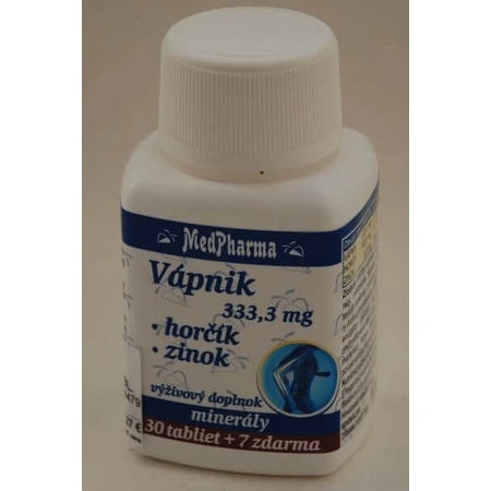 MedPharma CALCIUM 333,3 мг + магний + цинк 1×37 табл, кальций + магний + цинк: цены и характеристики