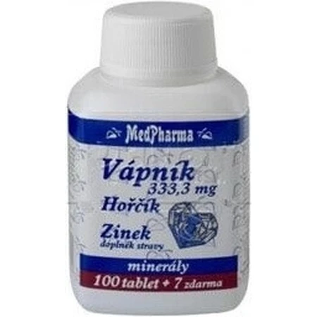 MedPharma CALCIUM 333,3 мг + магний + цинк 1×37 табл, кальций + магний + цинк: цены и характеристики