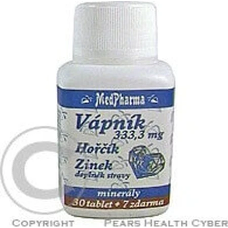 MedPharma CALCIUM 333,3 мг + магний + цинк 1×37 табл, кальций + магний + цинк: цены и характеристики