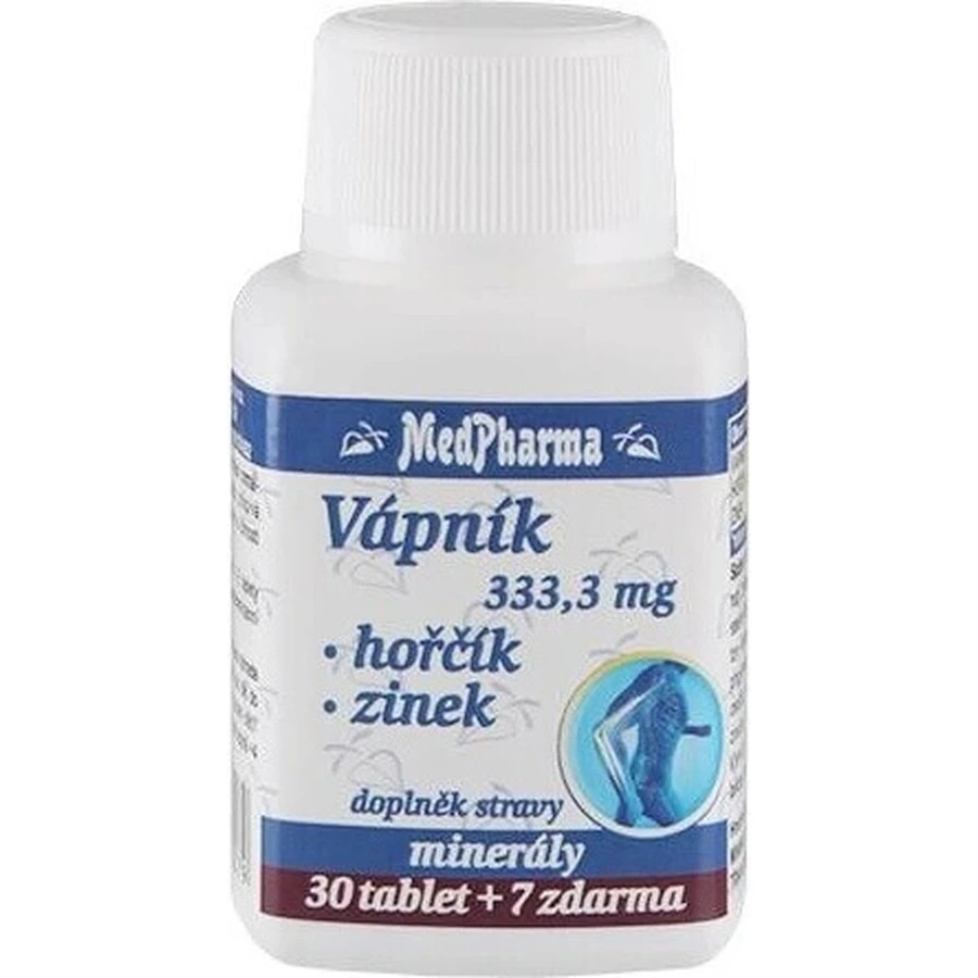 MedPharma CALCIUM 333,3 мг + магний + цинк 1×37 табл, кальций + магний + цинк: цены и характеристики