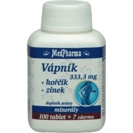 MedPharma CALCIUM 333,3 мг + магний + цинк 1×37 табл, кальций + магний + цинк: цены и характеристики