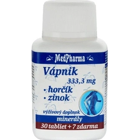MedPharma CALCIUM 333,3 мг + магний + цинк 1×37 табл, кальций + магний + цинк: цены и характеристики