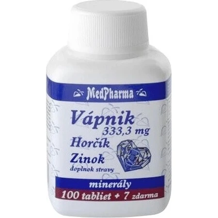 MedPharma CALCIUM 333,3 мг + магний + цинк 1×37 табл, кальций + магний + цинк: цены и характеристики
