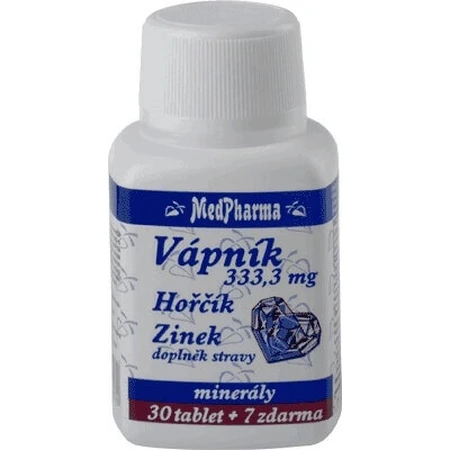 MedPharma CALCIUM 333,3 мг + магний + цинк 1×37 табл, кальций + магний + цинк: цены и характеристики