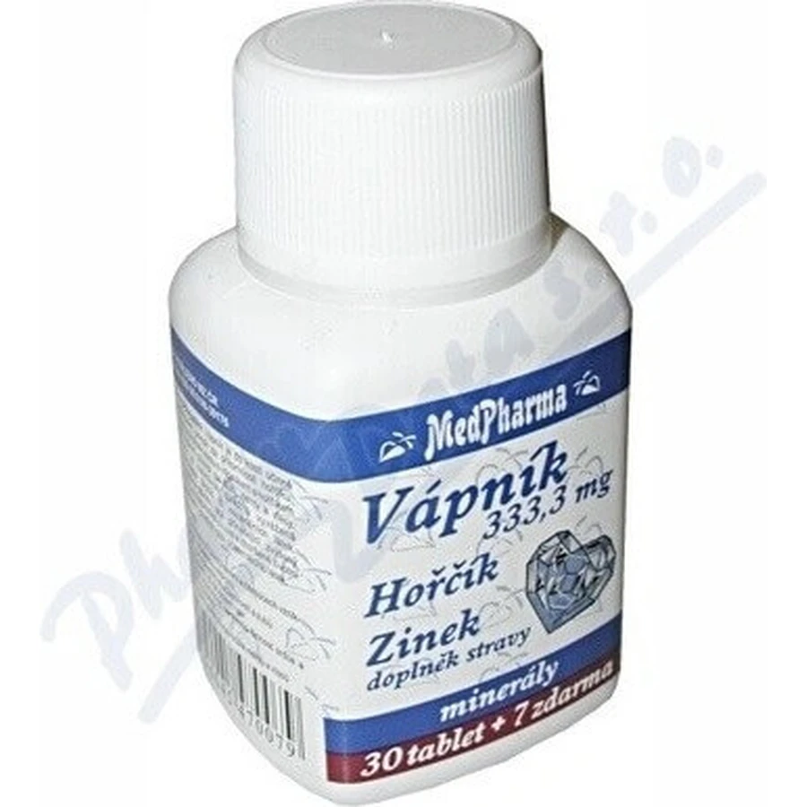 MedPharma CALCIUM 333,3 мг + магний + цинк 1×37 табл, кальций + магний + цинк: цены и характеристики