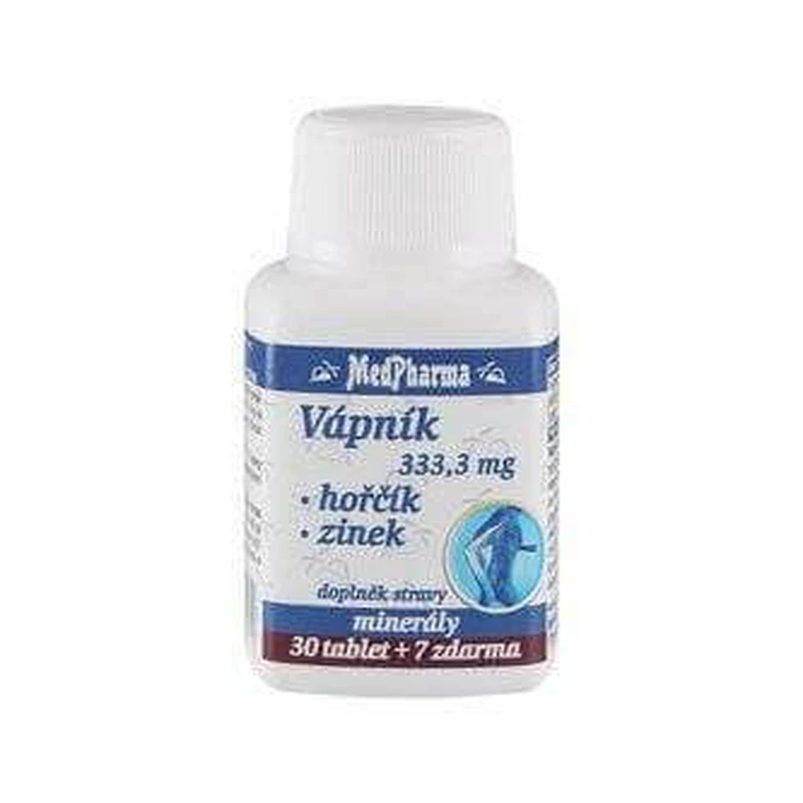 MedPharma CALCIUM 333,3 мг + магний + цинк 1×37 табл, кальций + магний + цинк: цены и характеристики