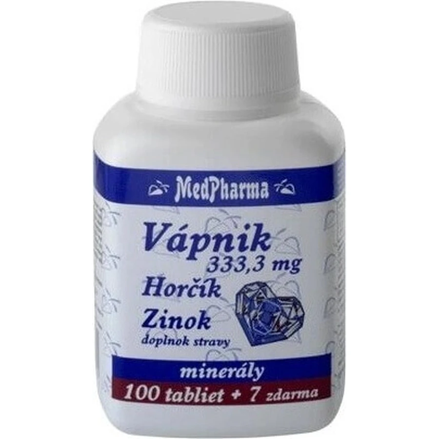 MedPharma CALCIUM 333,3 мг + магний + цинк 1×37 табл, кальций + магний + цинк: цены и характеристики