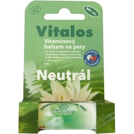 VITALOS Бальзам для губ нейтральный SPF 5 1×1 шт, бальзам для губ, нейтральный SPF 5: цены и характеристики