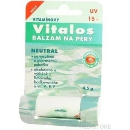 VITALOS Бальзам для губ нейтральный SPF 5 1×1 шт, бальзам для губ, нейтральный SPF 5: цены и характеристики