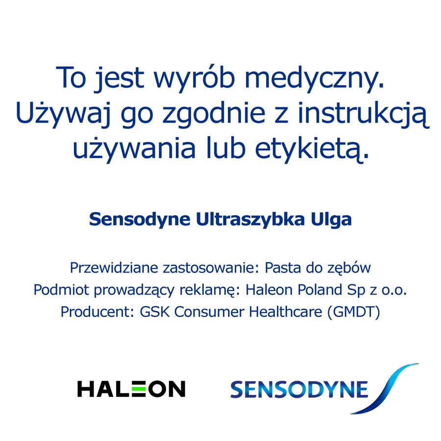 Sensodyne Ультрашвидка зубна паста з фтором, 75 мл: ціни та характеристики