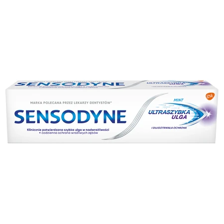 Sensodyne Ультрашвидка зубна паста з фтором, 75 мл: ціни та характеристики