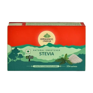 Натуральний підсолоджувач Stevie, низькокалорійний, 25 пакетиків, Organic India