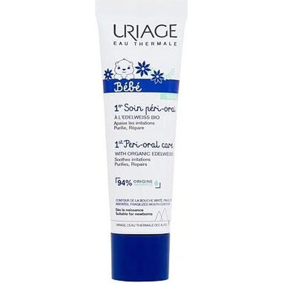 URIAGE BÉBÉ 1st Peri-Oral Care, 30 мл 1×30 мл, заспокійливий крем від розтяжок у немовлят: ціни та характеристики
