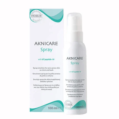 Synchroline Aknicare, спрей-емульсія для спини та декольте з GT-пептидом 10, шкіра, схильна до акне, 100 мл: ціни та характеристики
