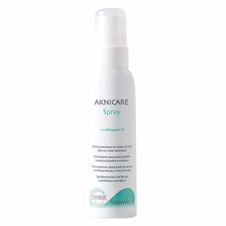 Synchroline Aknicare, спрей-емульсія для спини та декольте з GT-пептидом 10, шкіра, схильна до акне, 100 мл: ціни та характеристики