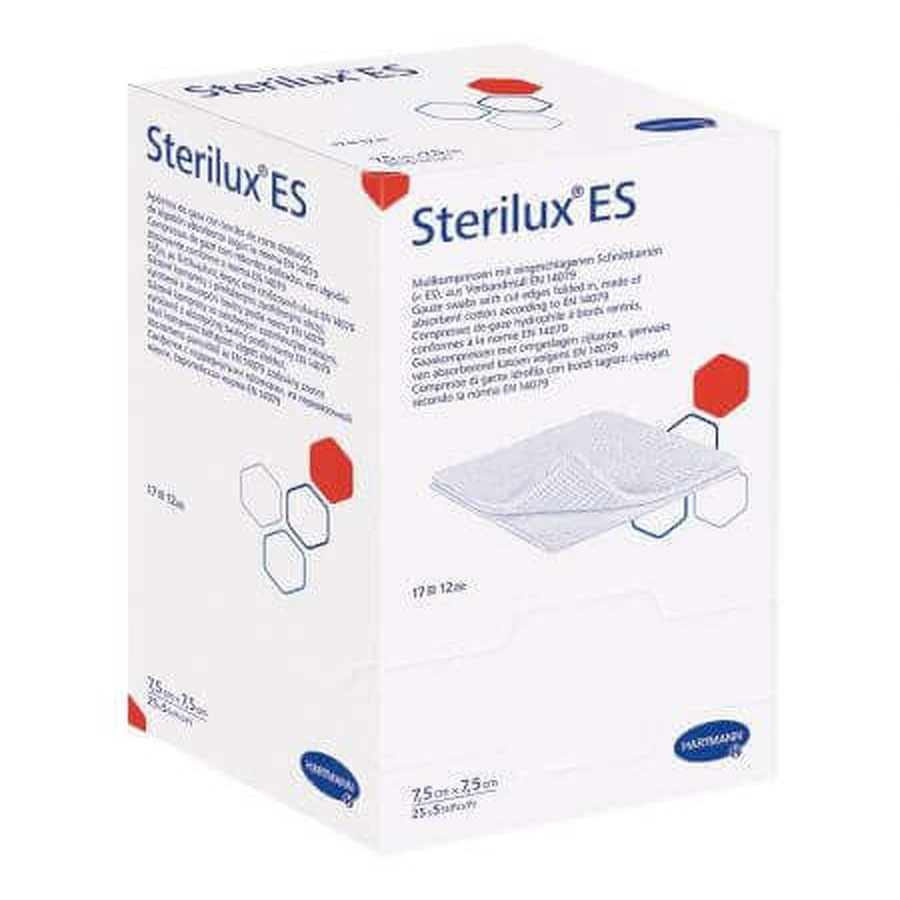 Марлевые подушечки стерильные Sterilux ES, 7,5 см x 7,5 см, 25 пакетиков, Hartmann: цены и характеристики