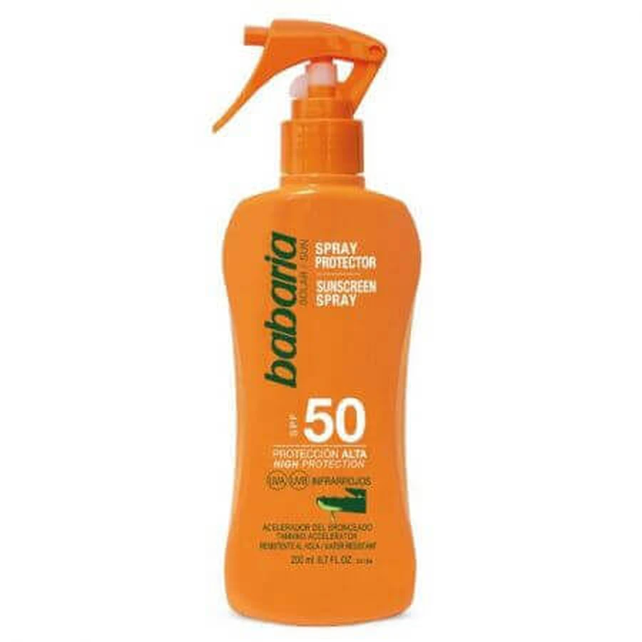 Лосьон-спрей с защитой от солнца SPF 50 и алоэ вера, 200 мл, Babaria: цены и характеристики