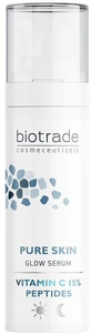 Сироватка для обличчя Biotrade Pure Skin з вітаміном С 15% та пептидами, освітлювальна, 30 мл