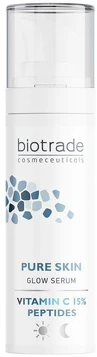 Сироватка для обличчя Biotrade Pure Skin з вітаміном С 15% та пептидами, освітлювальна, 30 мл