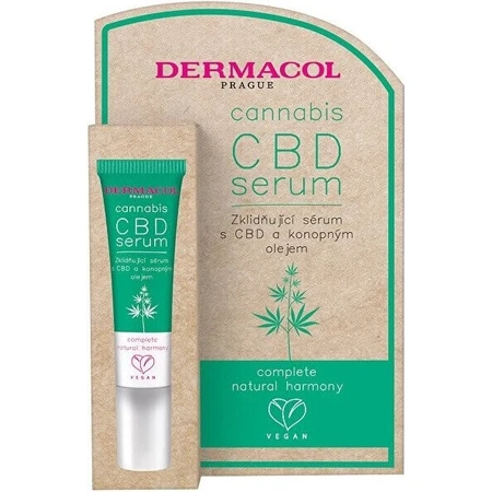 Заспокійлива сироватка Dermacol Cannabis CBD Serum 1×12 мл, заспокійлива сироватка: ціни та характеристики