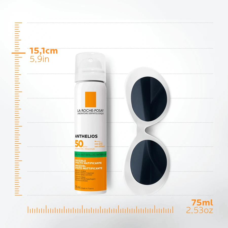 La Roche-Posay Anthelios Невидимый матирующий спрей для лица SPF 50, 75 мл: цены и характеристики