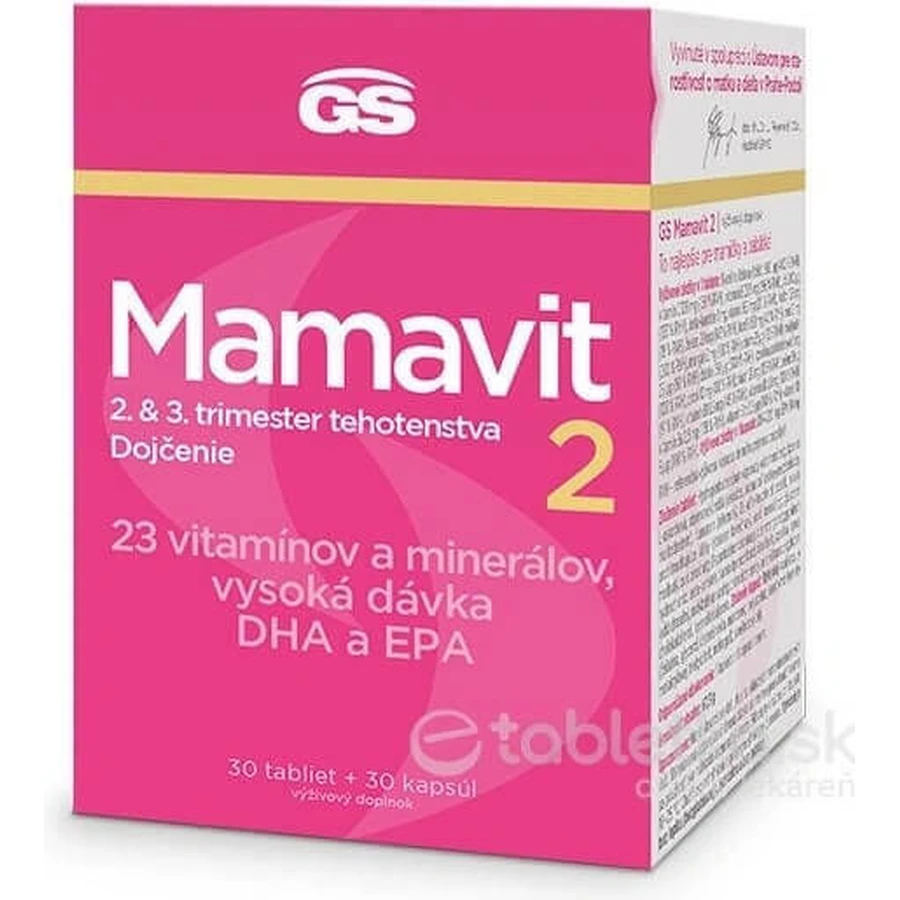 GS Мамавіт 2 Вагітність та грудне вигодовування 1×60 капс, дієтична добавка: ціни та характеристики