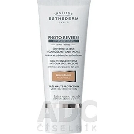 INSTITUT ESTHEDERM ФОТО РЕВЕРС Захисний тонуючий крем проти пігментних плям SPF 50+ (середньо-бежевий) 50 мл 1×1 шт, крем: ціни та характеристики
