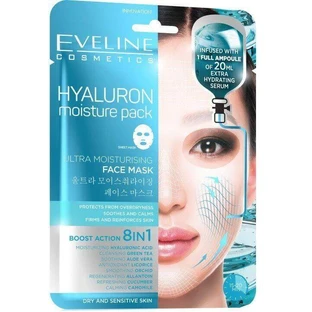 Eveline Hyaluron Hydrated Sheet Mask Гиалуроновая маска 20 мл