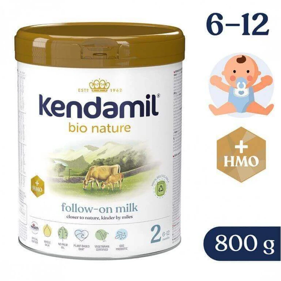 Кендаміл BIO Nature 2 HMO+ 800 г: ціни та характеристики