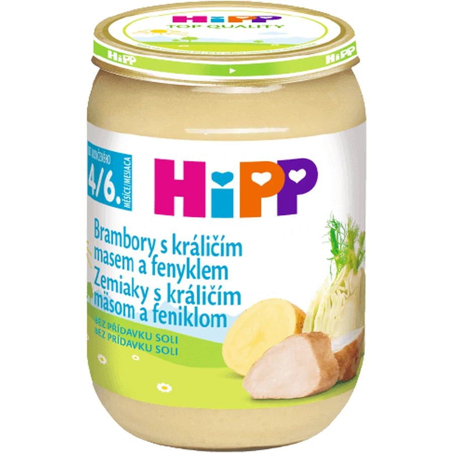 HiPP Картофель с мясом кролика и фенхелем 190 г: цены и характеристики