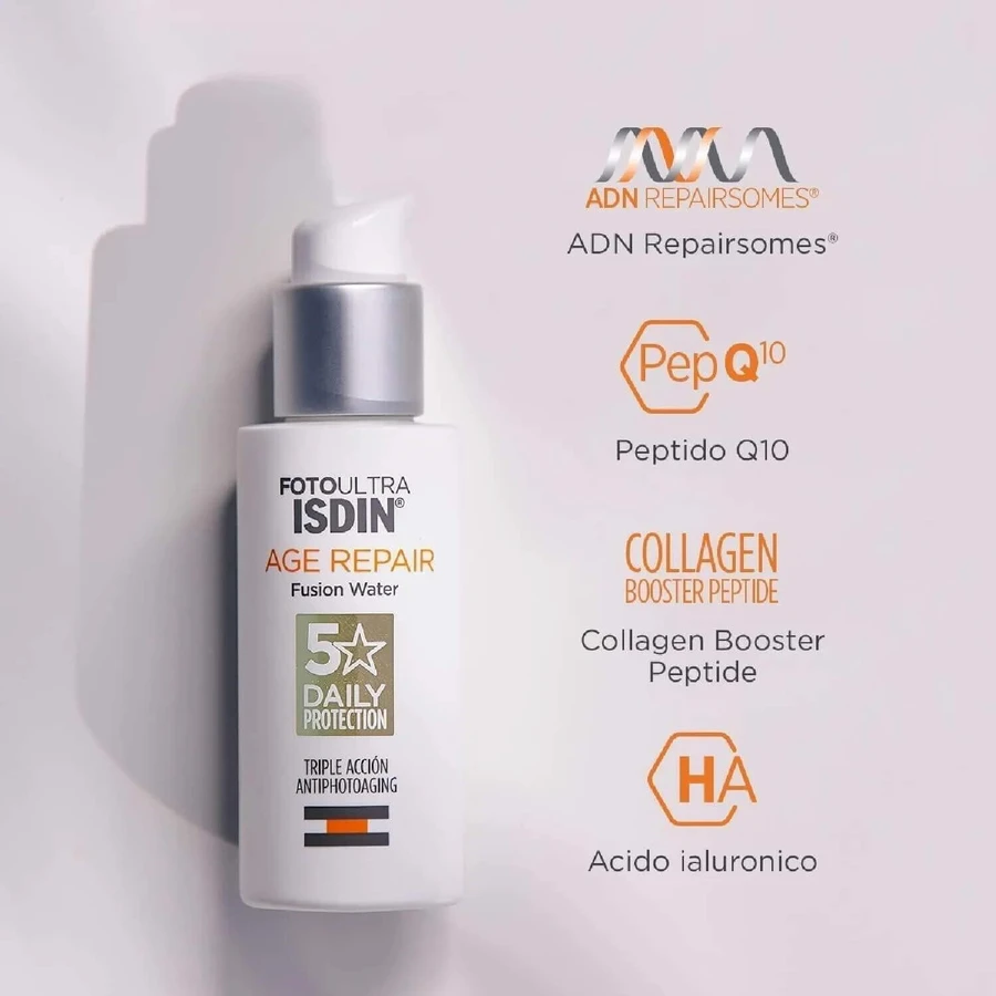 Солнцезащитный флюид Isdin Fusion Water Age Repair SPF 50, 50 мл: цены и характеристики
