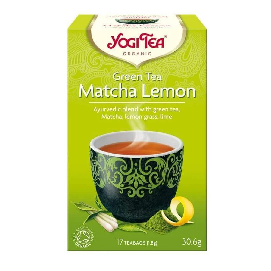 Чай Матча Лимонний, 17 пакетиків, Yogi Tea: ціни та характеристики